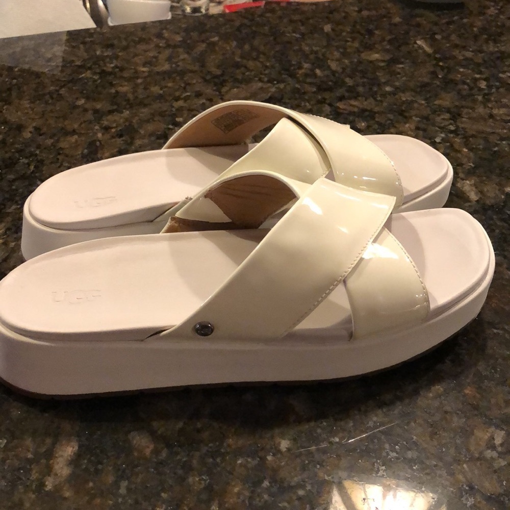 UGG Cream Platform Sandals